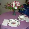 "The Schuyler House" A Capsule-Functional Table containing a single place setting, with a design appropriate in size to given space.  This was designed by Kathy Turcotte and won the first place blue ribbon.